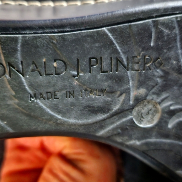 Donald J Pliner, black suede loafers - Picture 1 of 4